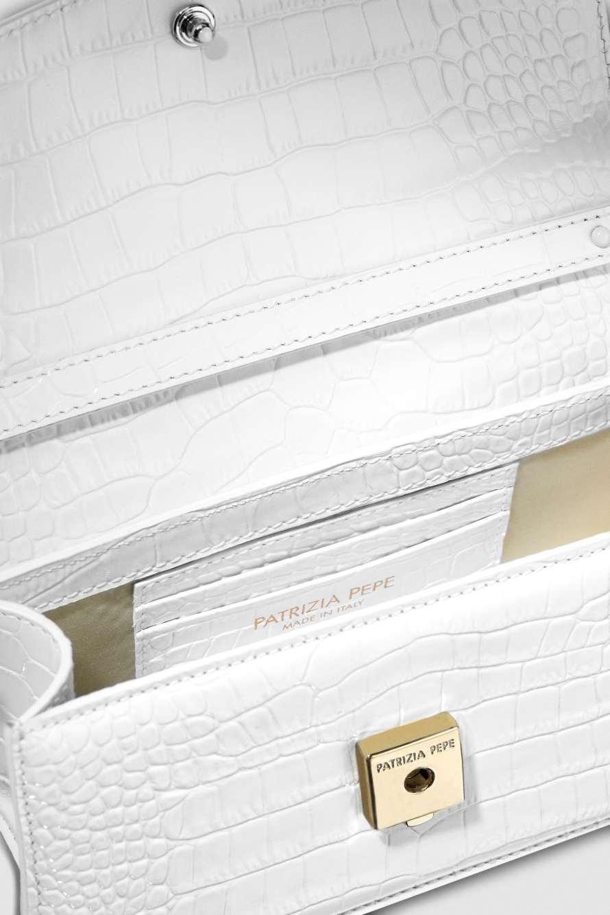 Fly Bamby Croco, White, Patrizia Pepe