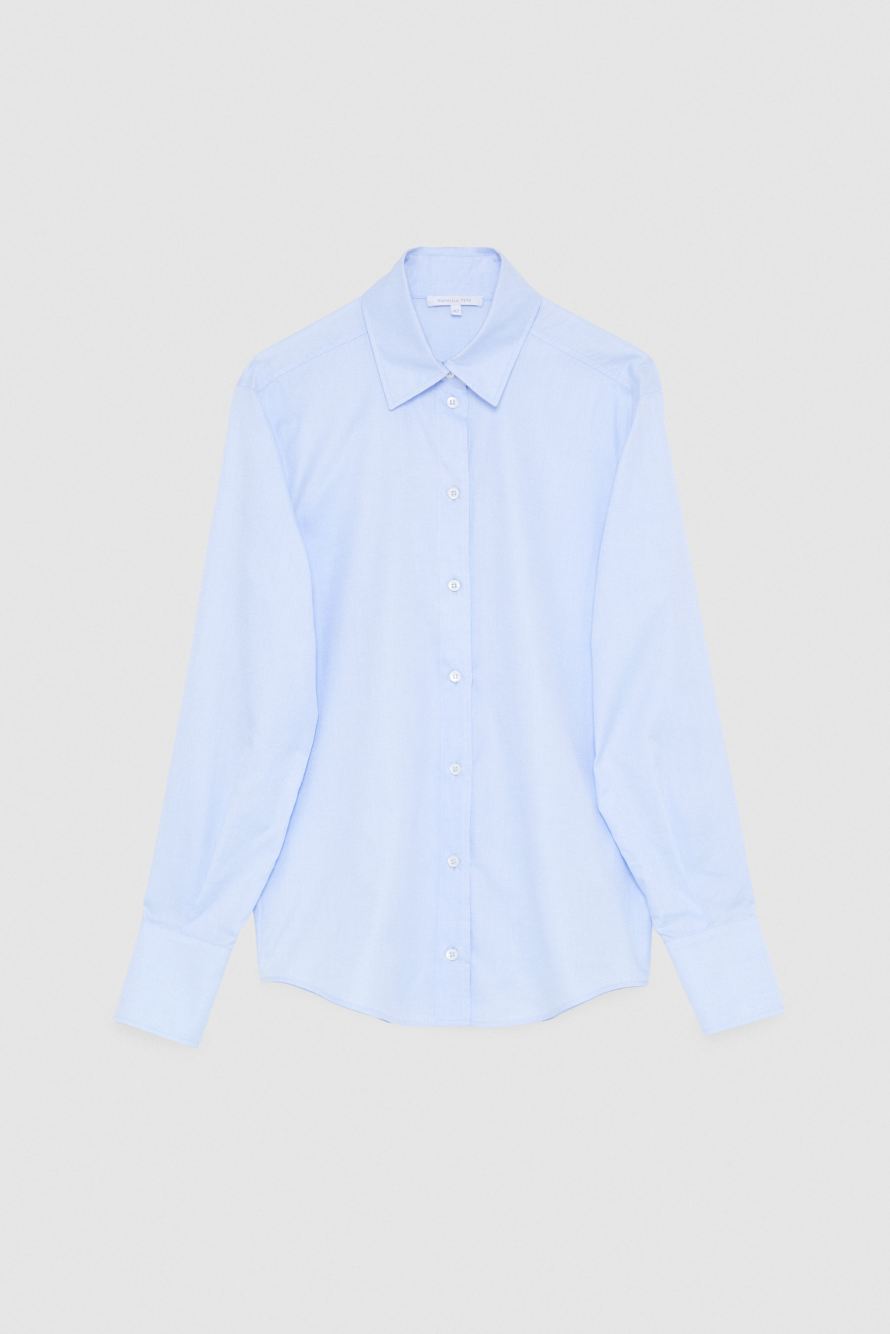 Camicia taglio maschile, Azzurro, Patrizia Pepe