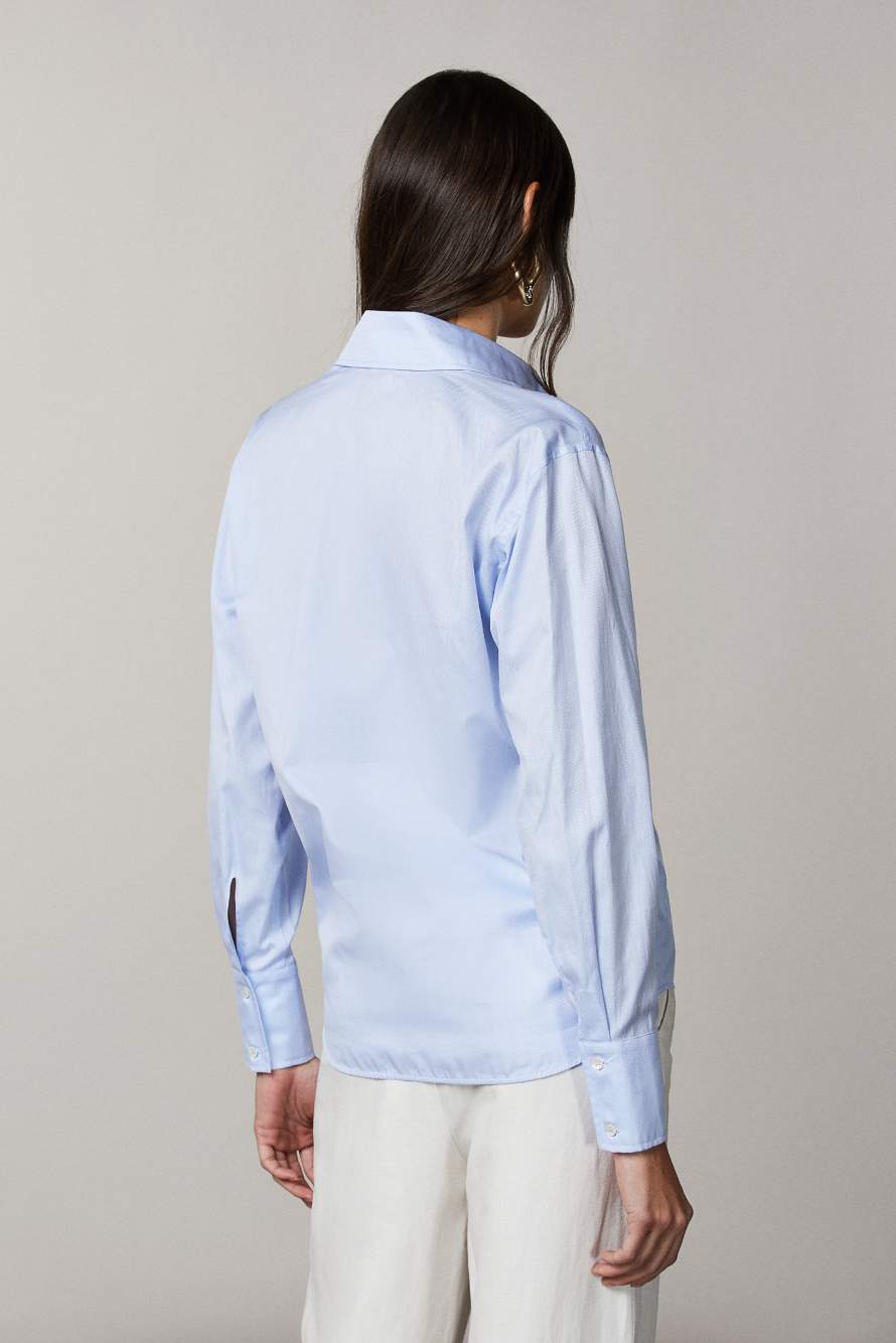 Camicia taglio maschile, Azzurro, Patrizia Pepe