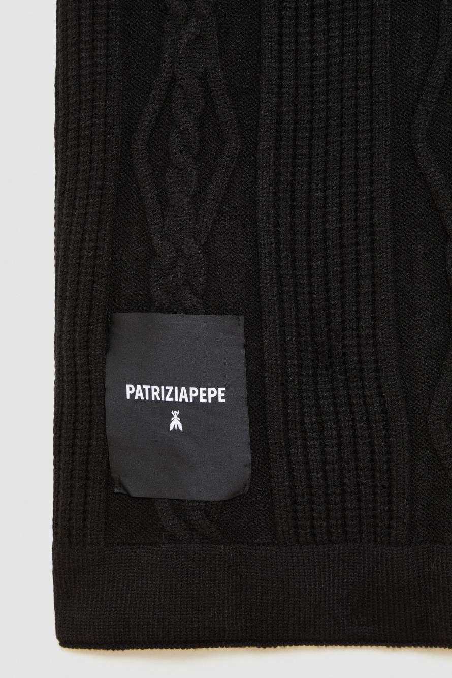 Viscose scarf, Black, Patrizia Pepe