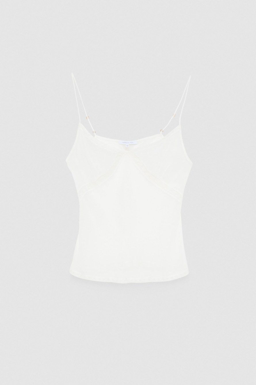 Топ в бельевом стиле, Белый, Patrizia Pepe