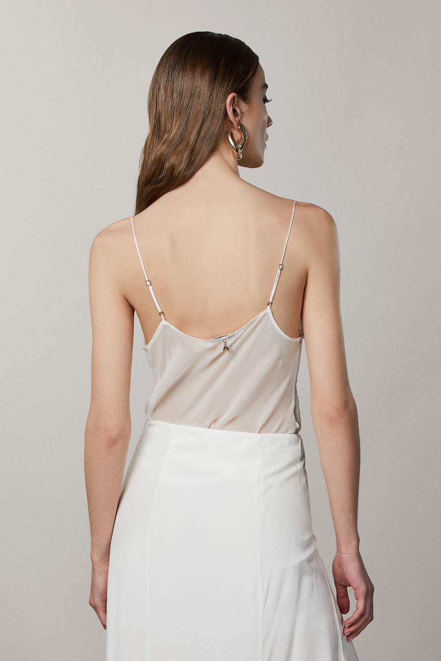 Топ в бельевом стиле, Белый, Patrizia Pepe