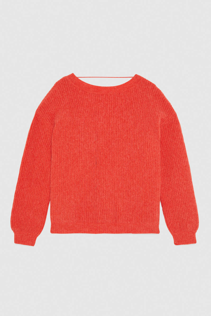 Maglia con scollo dietro, Arancione, Patrizia Pepe