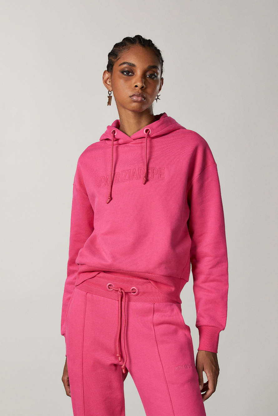 &ldquo;ESSENTIAL&rdquo; hoodie, Pink, Patrizia Pepe