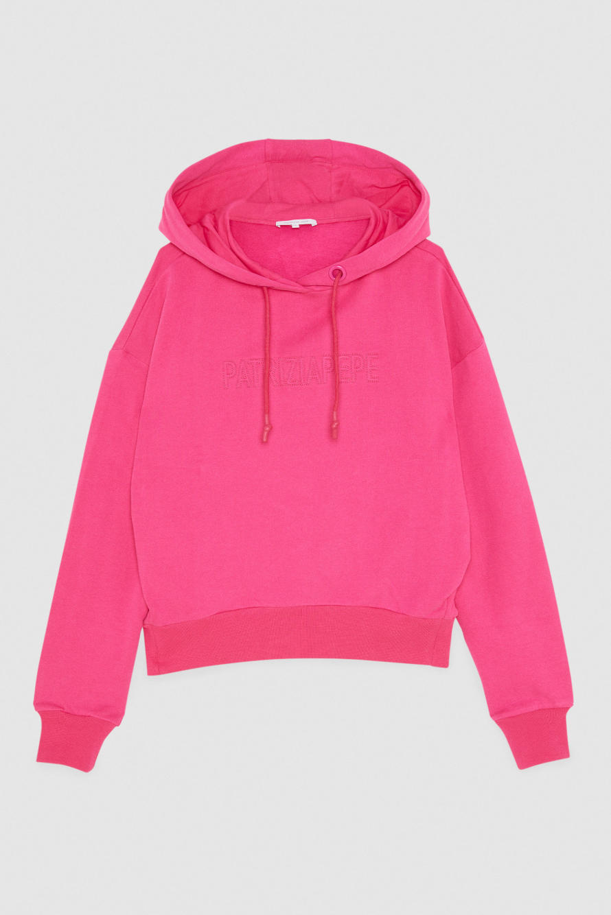 &ldquo;ESSENTIAL&rdquo; hoodie, Pink, Patrizia Pepe