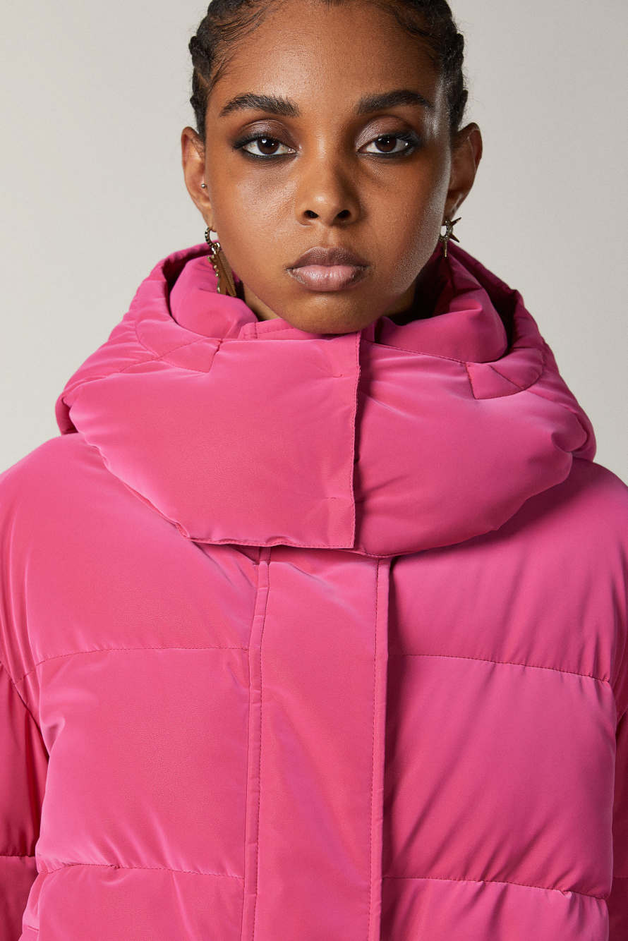 Short puffy down jacket, Pink, Patrizia Pepe
