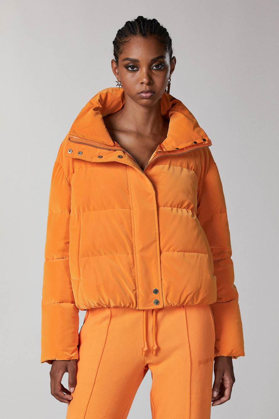 Short puffy down jacket, Orange, Patrizia Pepe