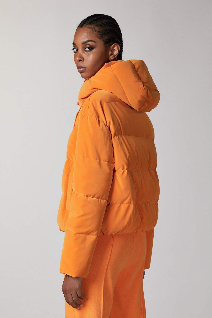 Short puffy down jacket, Orange, Patrizia Pepe