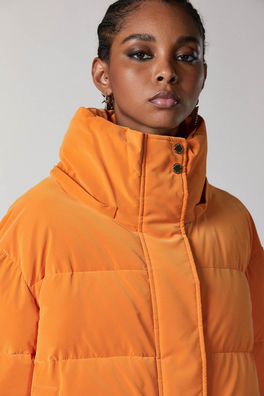 Short puffy down jacket, Orange, Patrizia Pepe