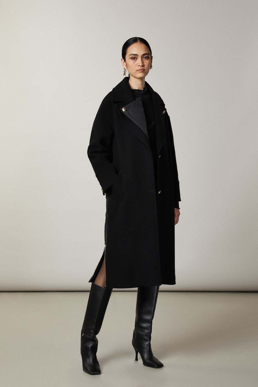 Cappotto trapuntato, Nero, Patrizia Pepe