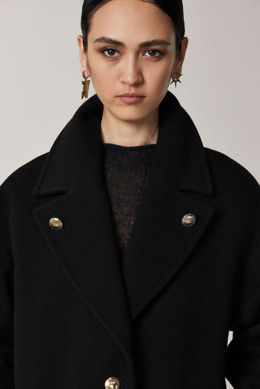 Cappotto trapuntato, Nero, Patrizia Pepe