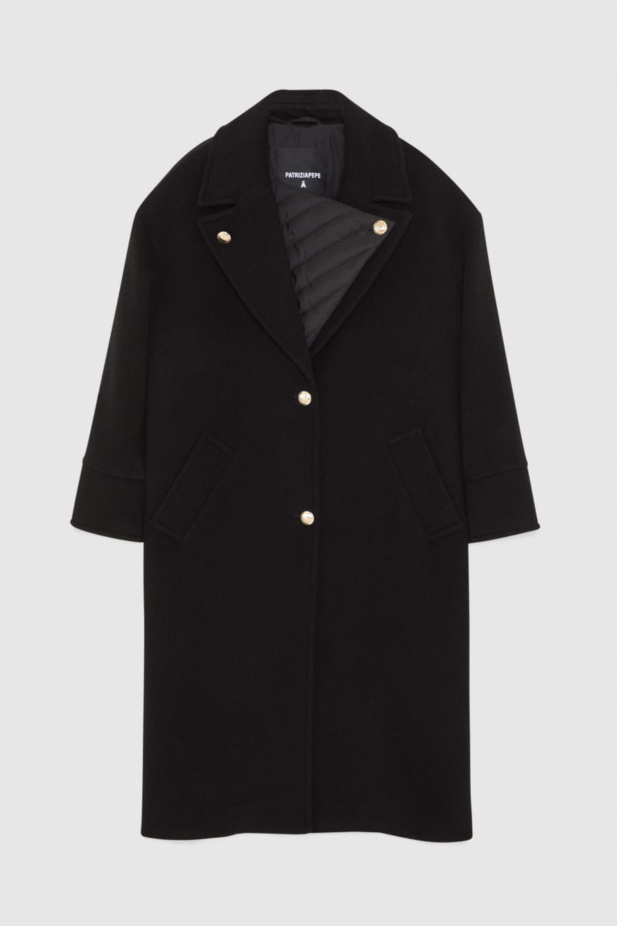 Cappotto trapuntato, Nero, Patrizia Pepe