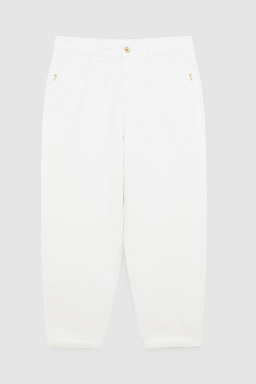 Balloon ankle grazer pants, White, Patrizia Pepe