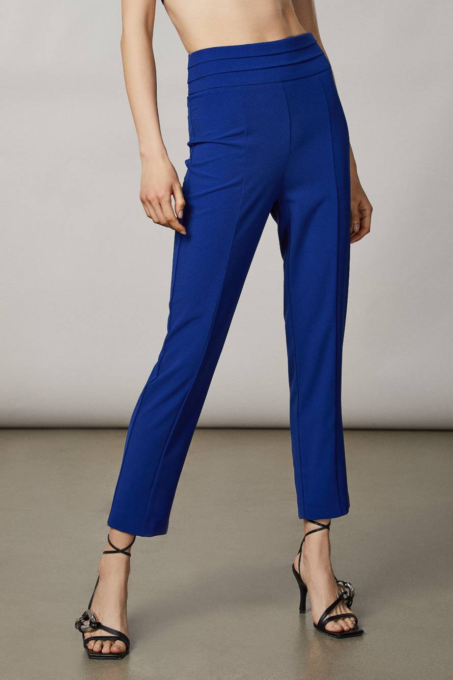 Tuxedo ankle grazer pants, Blue, Patrizia Pepe