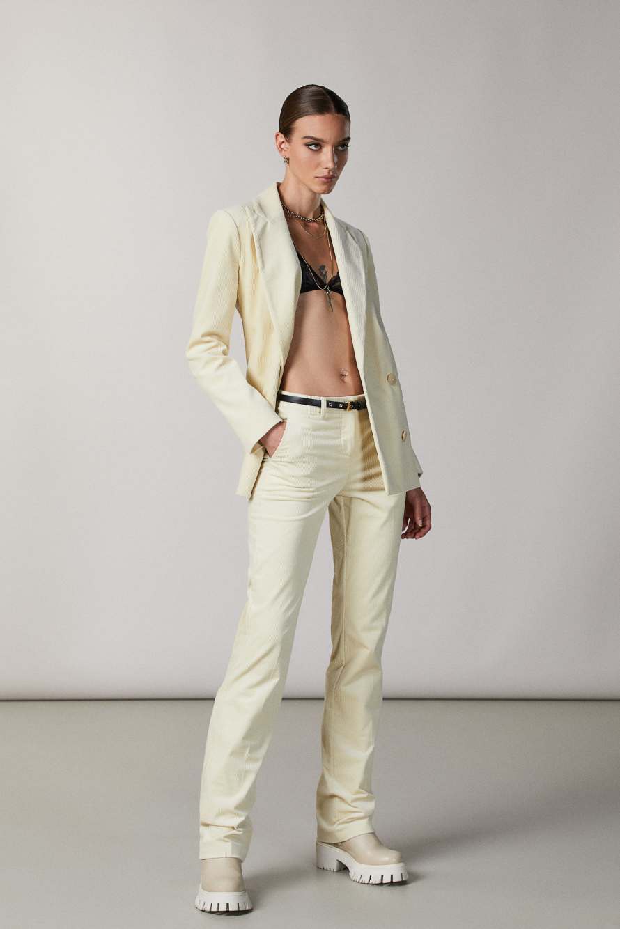 Pantalone da uomo velluto, Beige, Patrizia Pepe