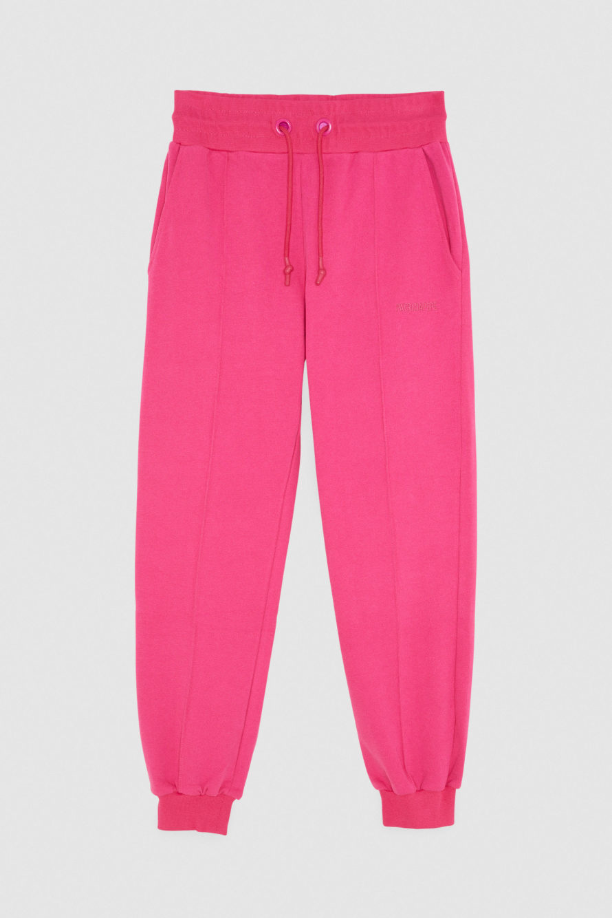 Spodnie z dzianiny dresowej "ESSENTIAL", R&oacute;żowy, Patrizia Pepe