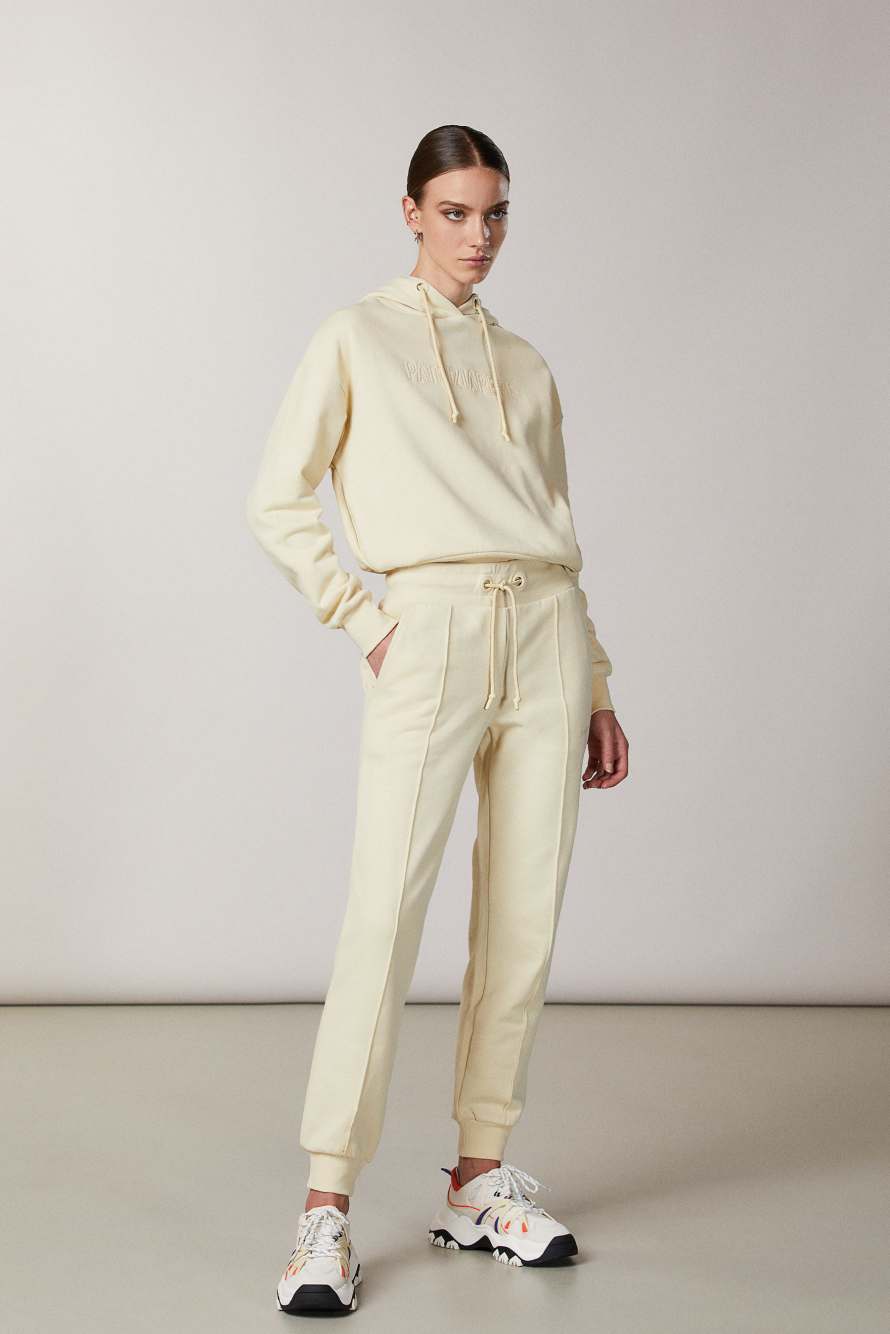 Spodnie z dzianiny dresowej "ESSENTIAL", Beżowy, Patrizia Pepe