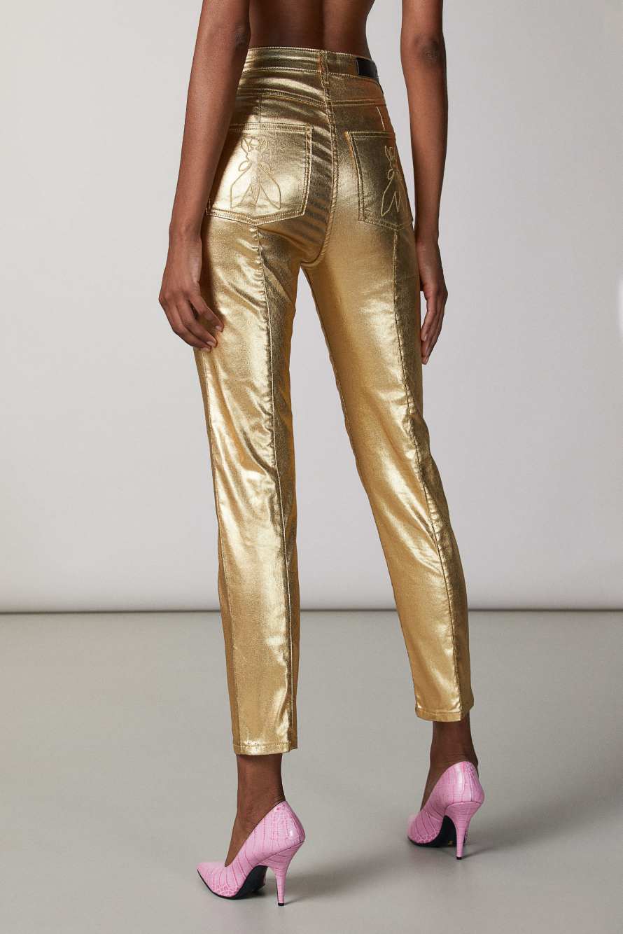 Goldfarbene Hose, Gold, Patrizia Pepe