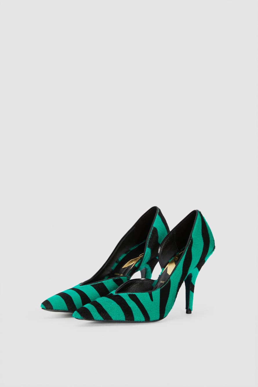 Pumps mit 10-cm-Absatz, Gr&uuml;n, Patrizia Pepe