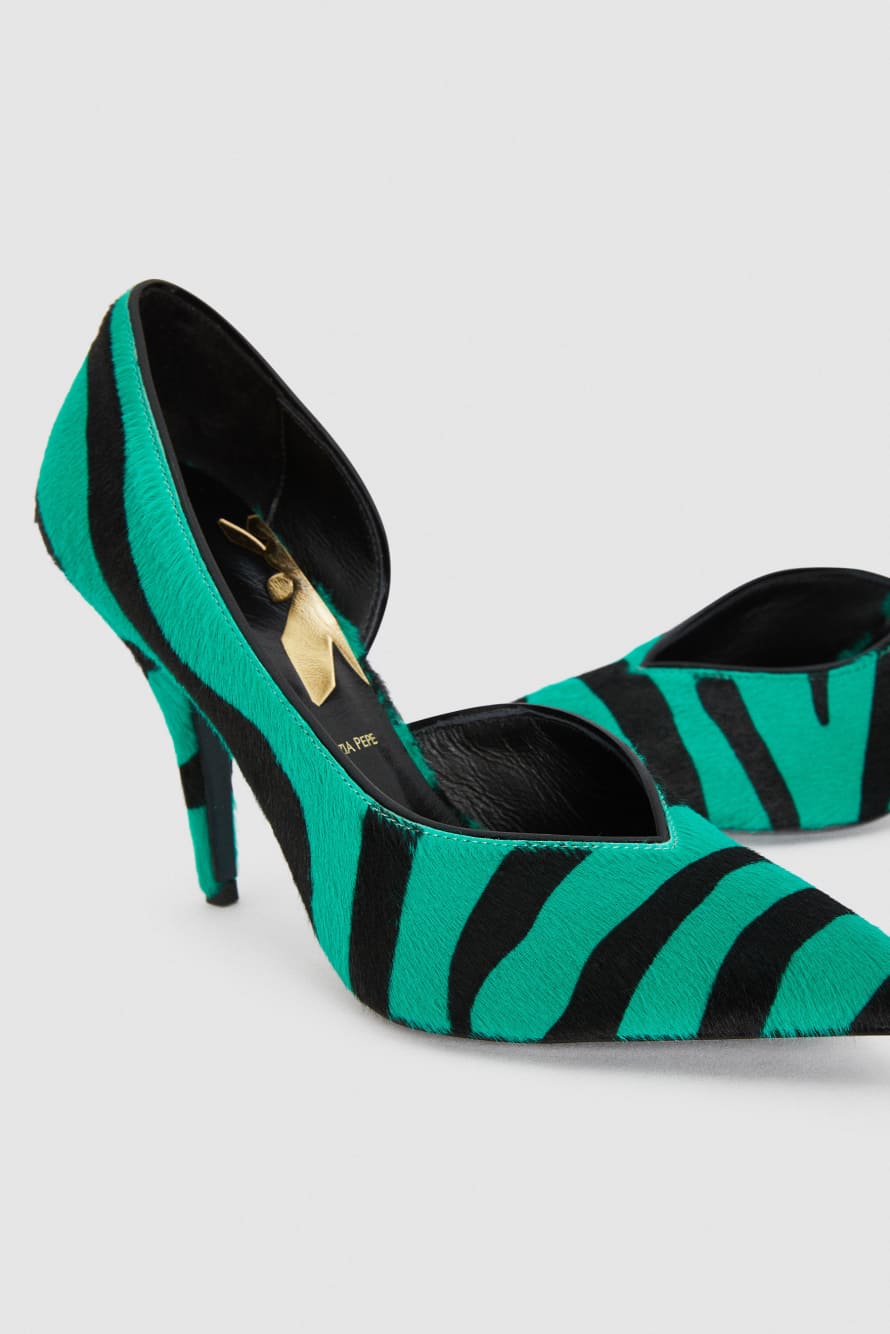 Pumps mit 10-cm-Absatz, Gr&uuml;n, Patrizia Pepe