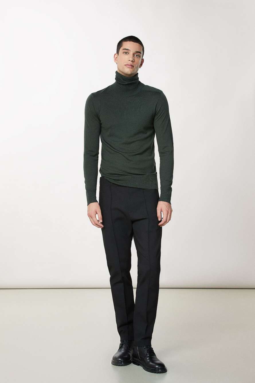Pure wool turtleneck sweater, Green, Patrizia Pepe