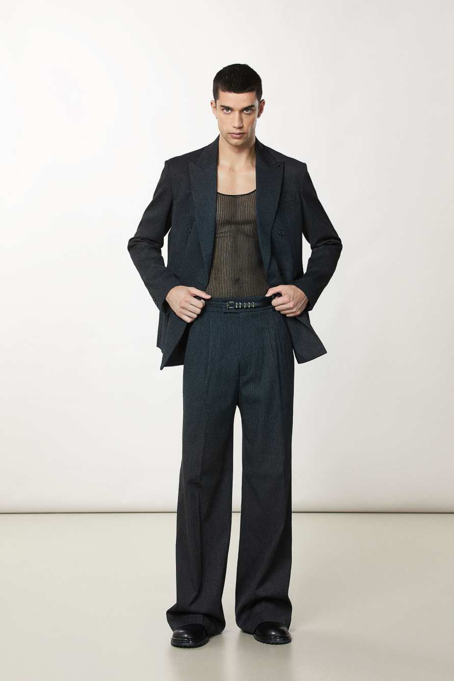 Soft pants with zipper, Grey, Patrizia Pepe