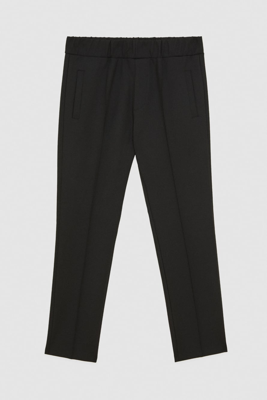 Pants with elastic waistband, Black, Patrizia Pepe