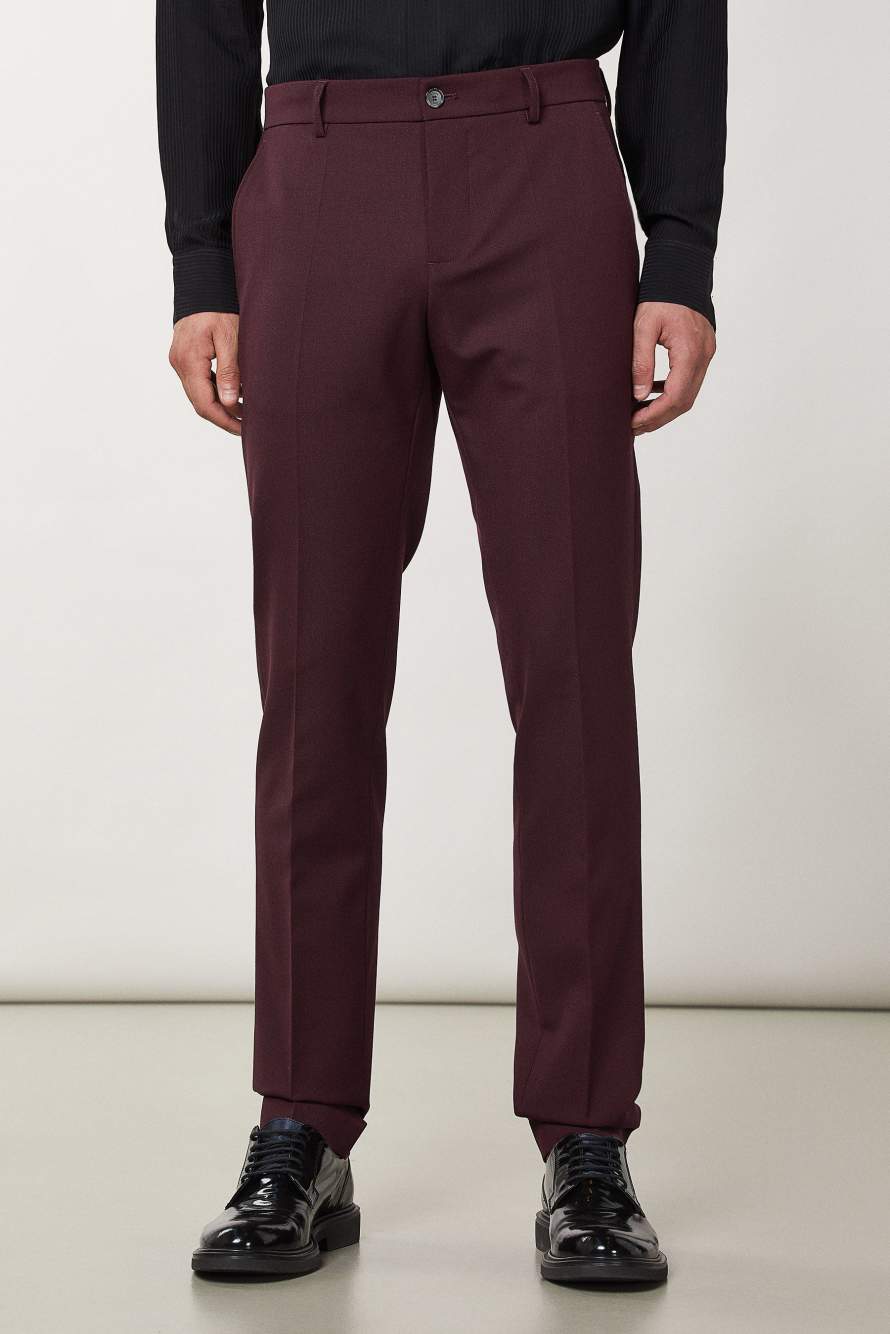 Classic gabardine pants, Purple, Patrizia Pepe