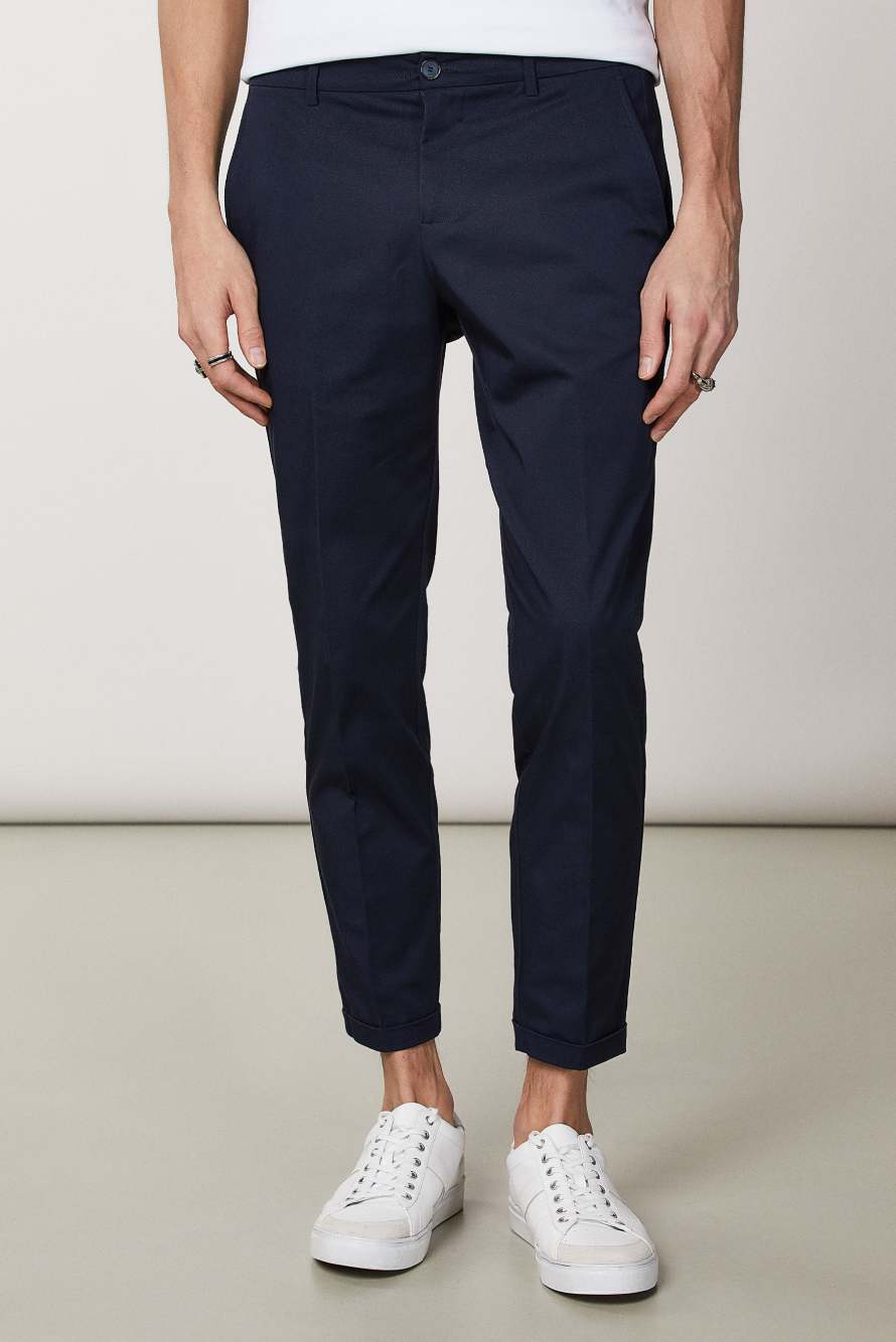 Pantaloni slim fit alla caviglia, Blu, Patrizia Pepe
