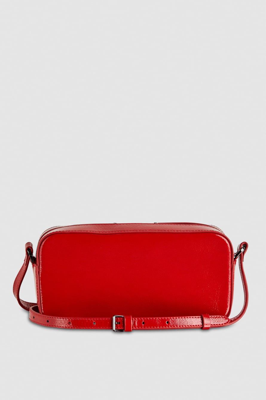 Mini torebka na ramię z zamkiem błyskawicznym, Czerwony, Patrizia Pepe
