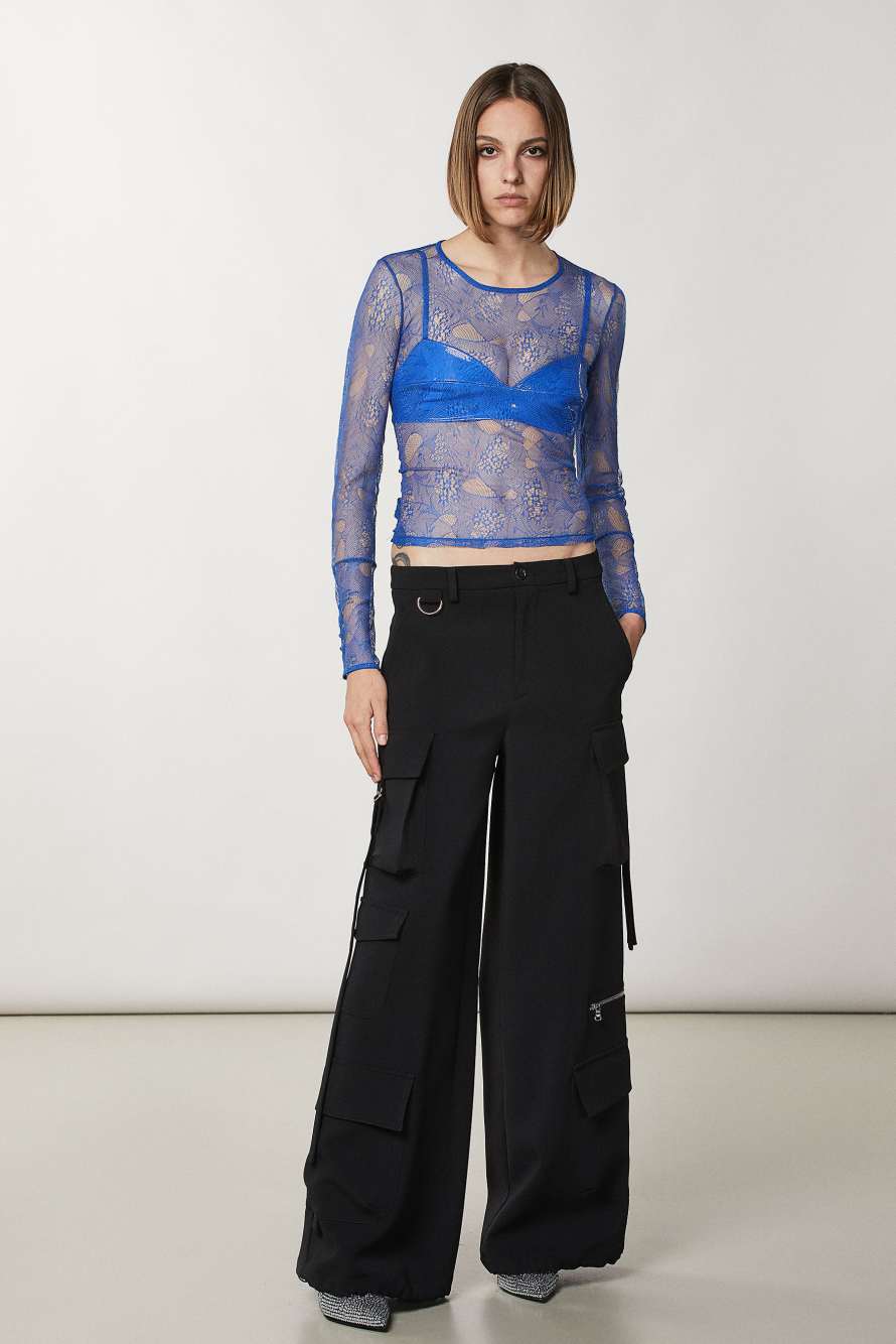 Vinyl Bra, Blue, Patrizia Pepe