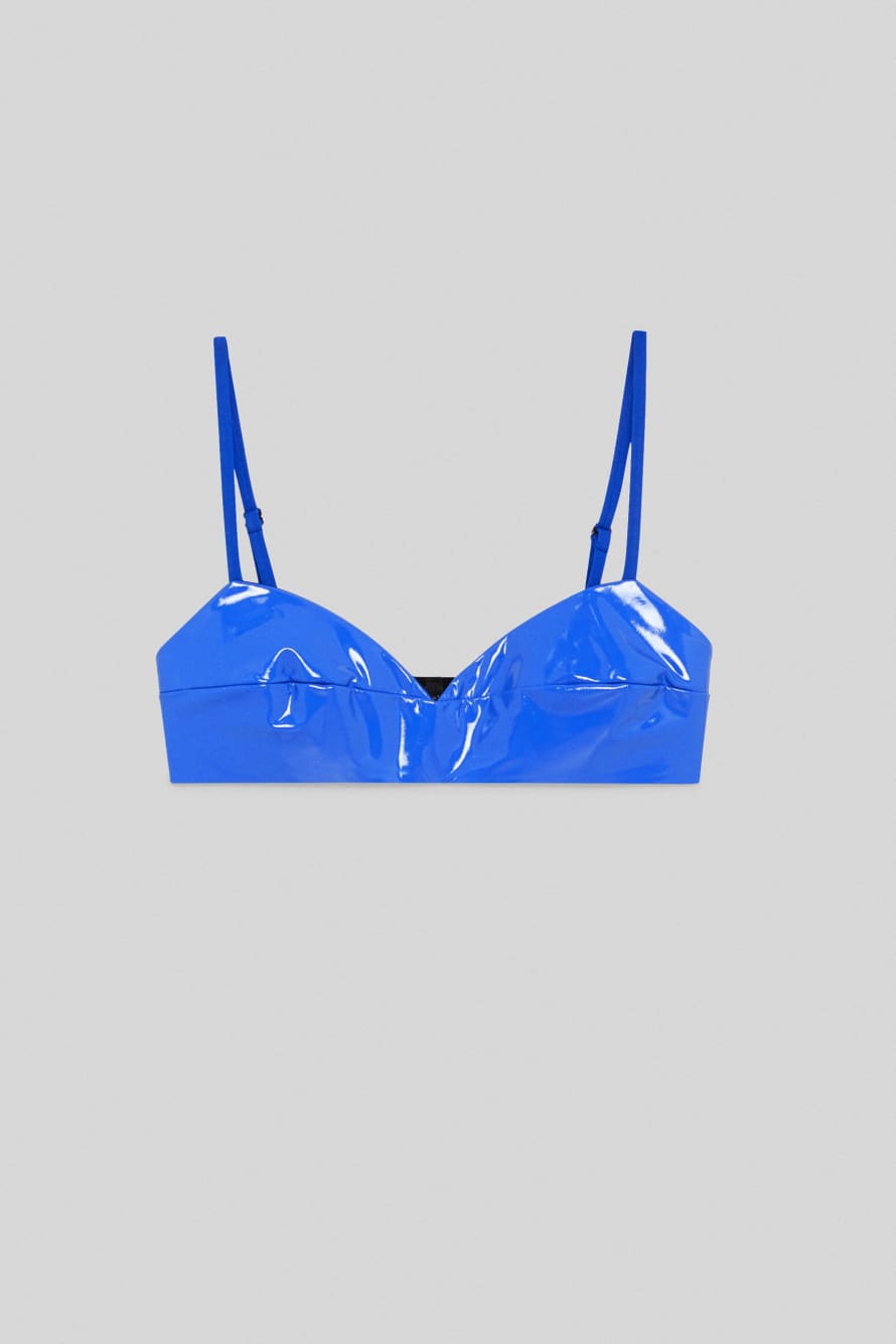 Vinyl Bra, Blue, Patrizia Pepe