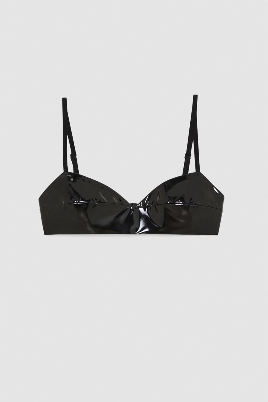 Vinyl Bra, Black, Patrizia Pepe