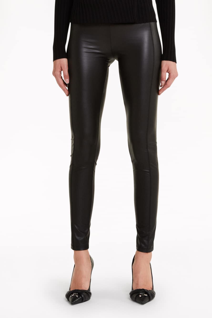 Faux leather leggings, Black, Patrizia Pepe