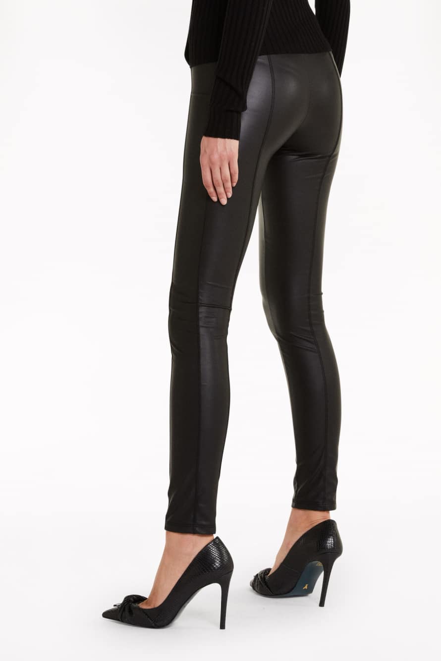 Faux leather leggings, Black, Patrizia Pepe