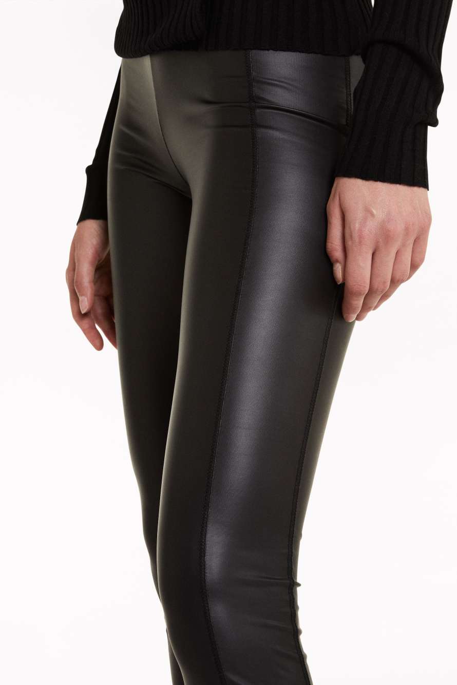 Faux leather leggings, Black, Patrizia Pepe
