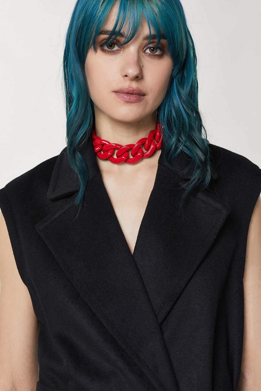 Zweireihige Weste, Schwarz, Patrizia Pepe