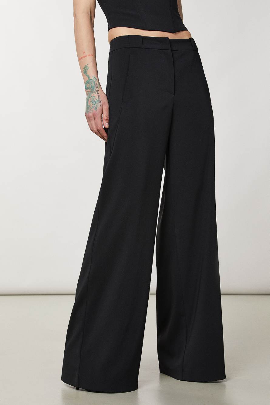 ESSENTIAL palazzo pants, Black, Patrizia Pepe