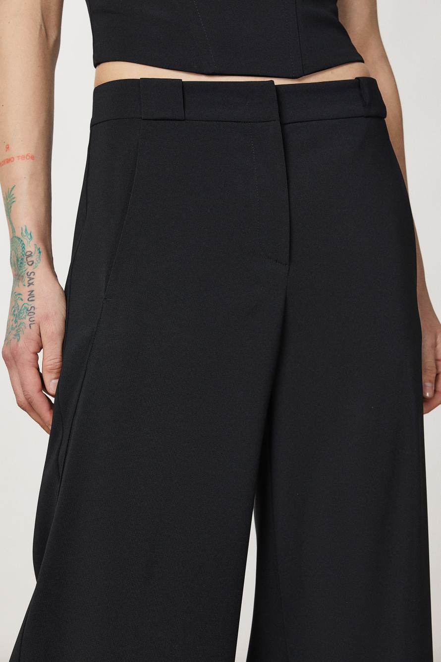 ESSENTIAL palazzo pants, Black, Patrizia Pepe