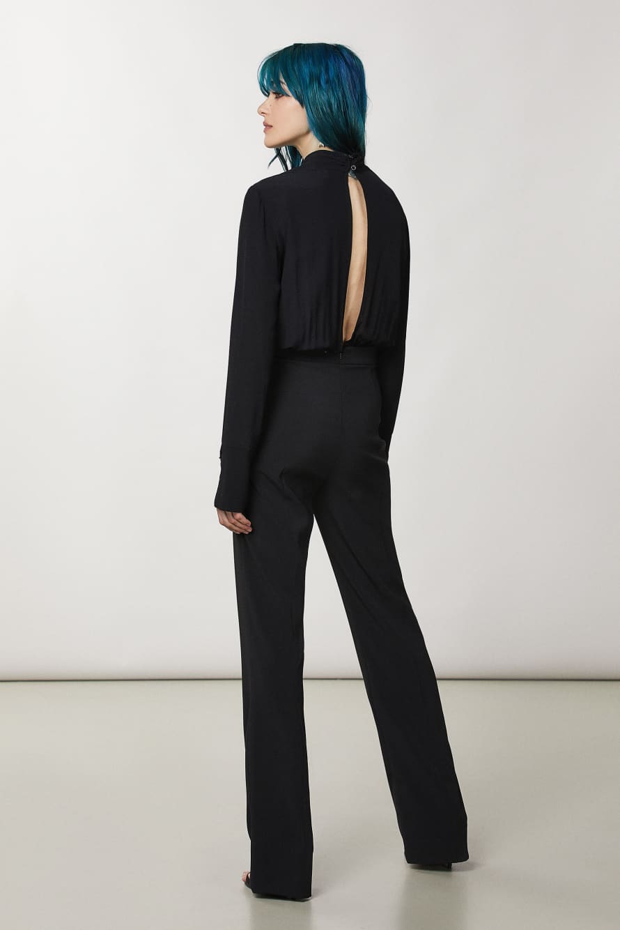 ESSENTIAL crepe jumpsuit, Black, Patrizia Pepe