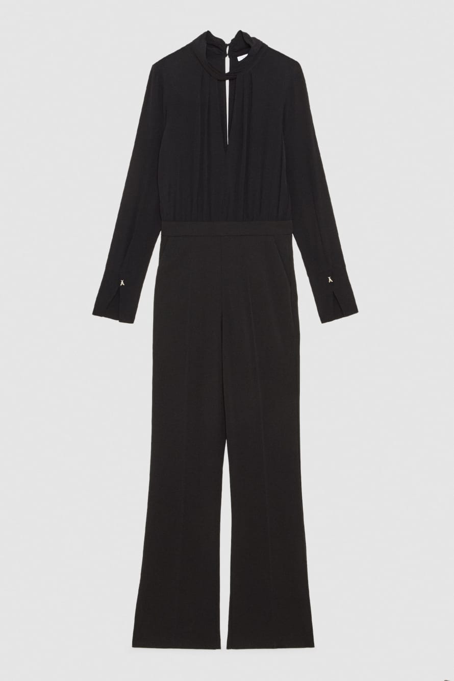 ESSENTIAL crepe jumpsuit, Black, Patrizia Pepe