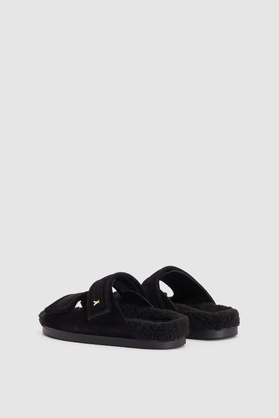Ciabatte slippers flat, Nero, Patrizia Pepe