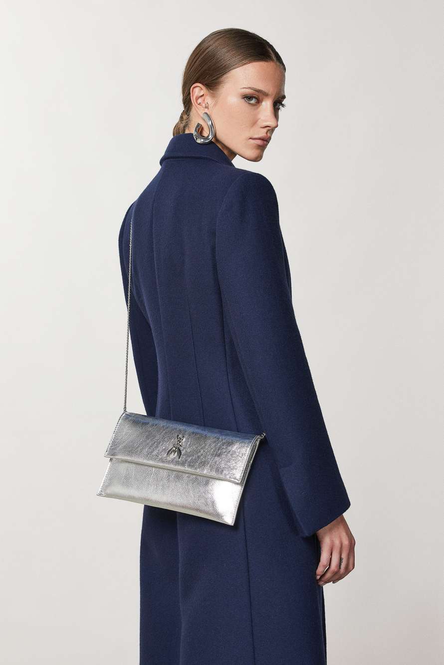 Клатч для торжественных случаев Fly, Серебристый, Patrizia Pepe