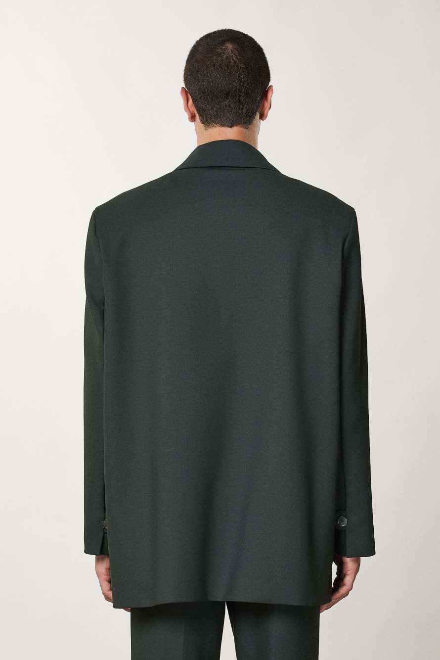 Lined double-breasted coat, Green, Patrizia Pepe