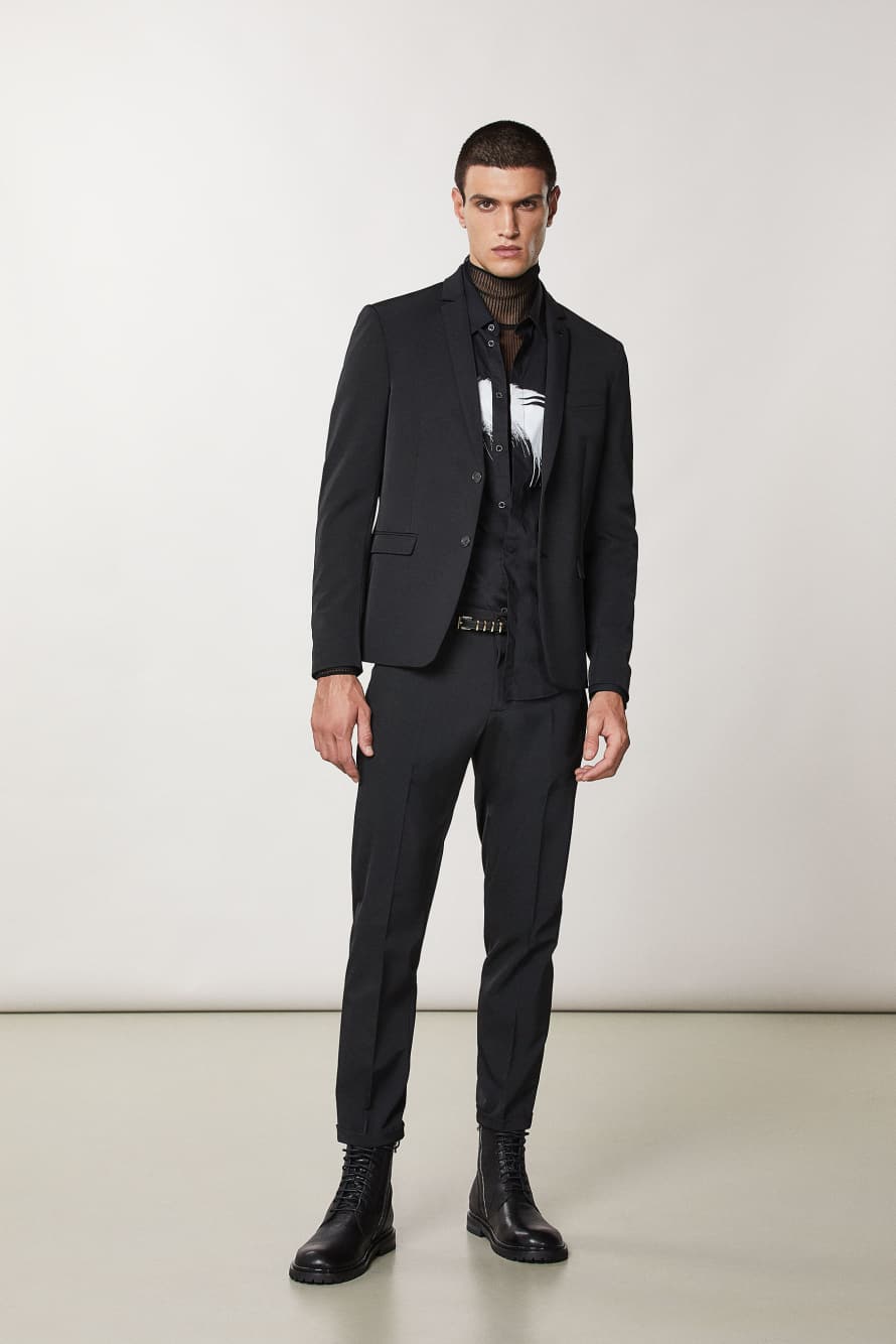 Two-button slim fit jacket, Black, Patrizia Pepe