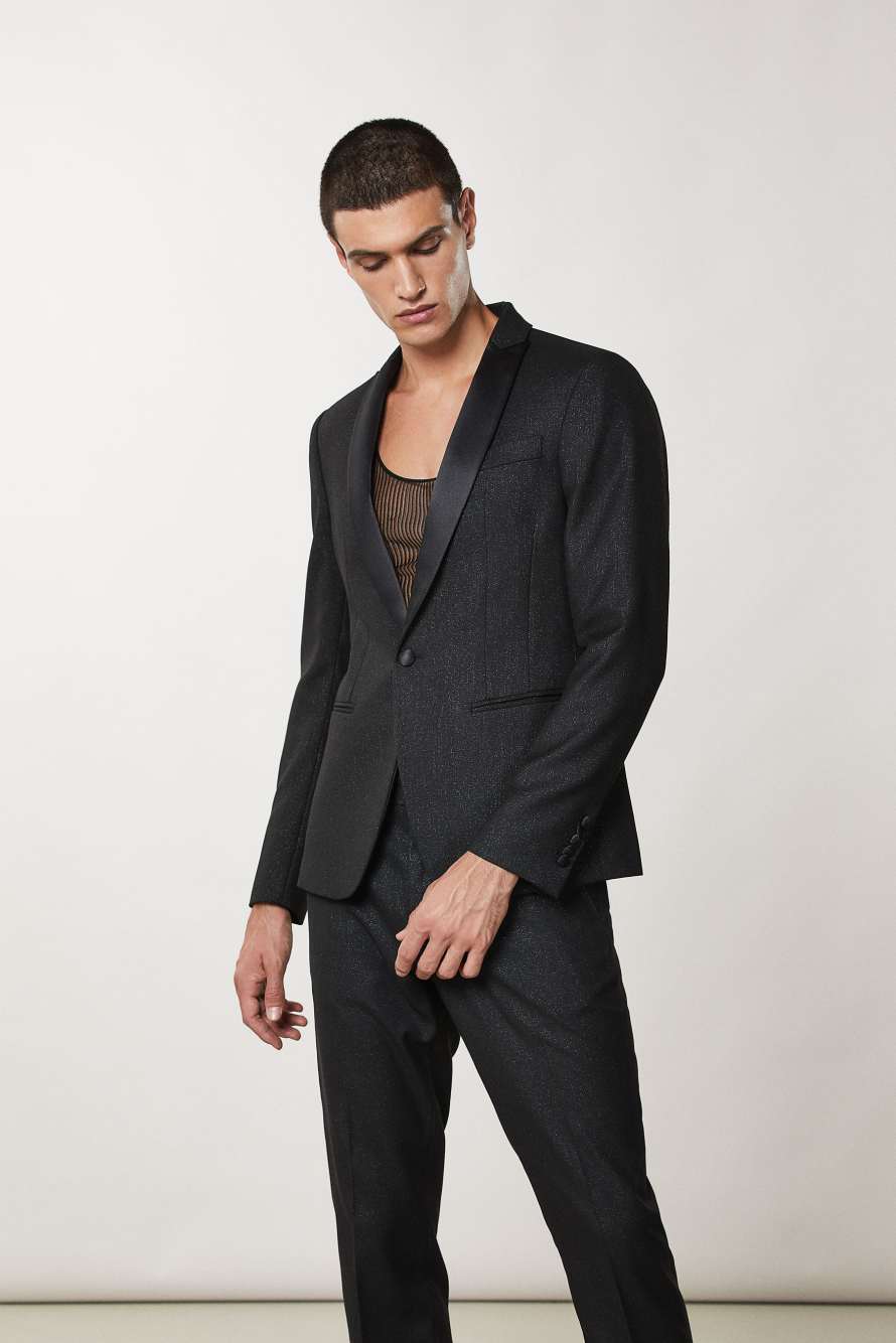 Slim fit tuxedo jacket, Black, Patrizia Pepe