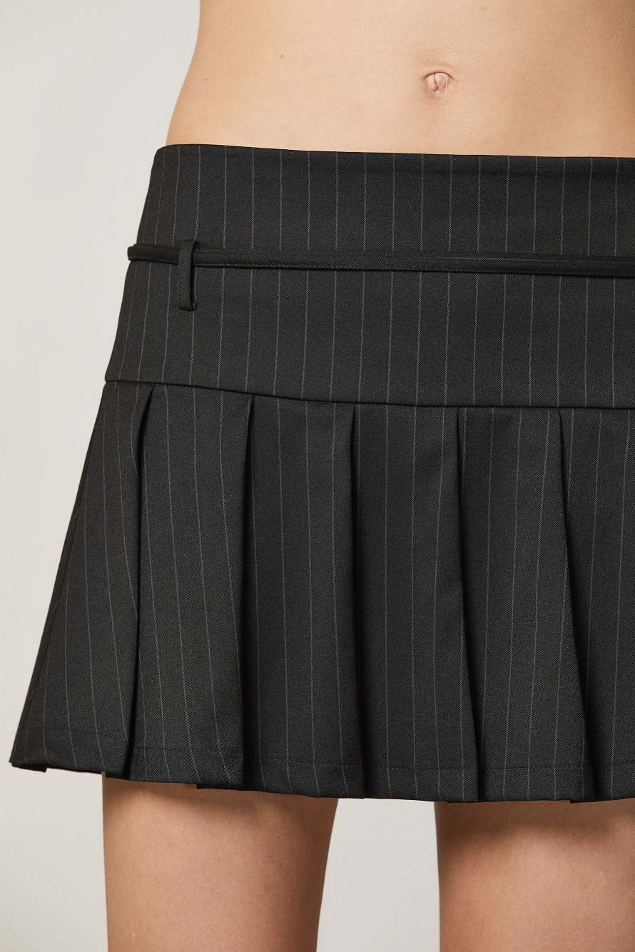 Minirock mit Falten, Streifen, Patrizia Pepe