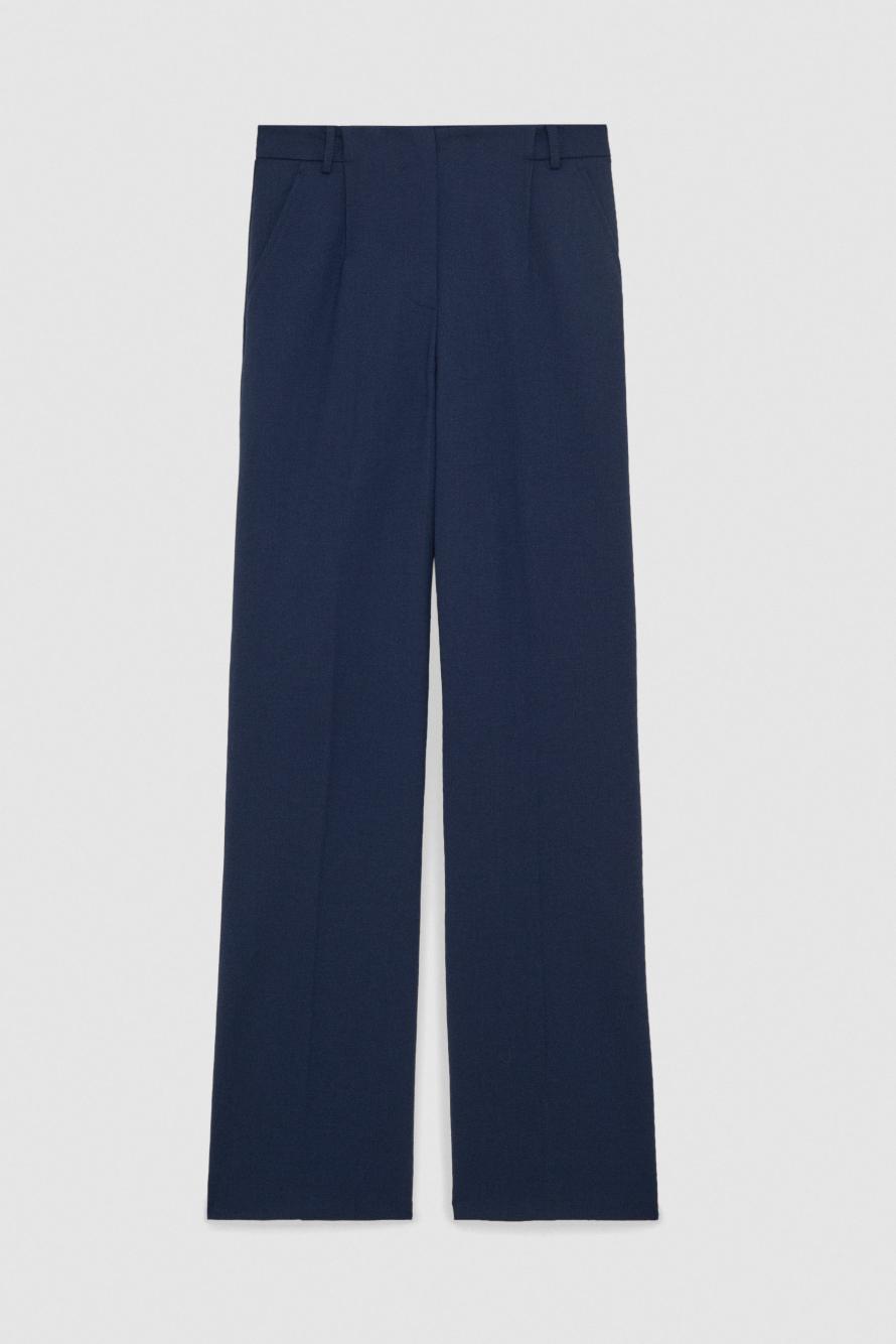 Essential palazzo-fit pants, Blue, Patrizia Pepe
