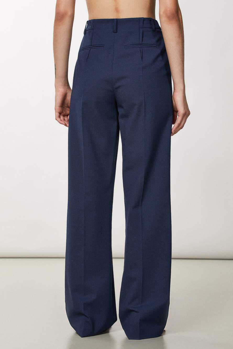 Essential palazzo-fit pants, Blue, Patrizia Pepe