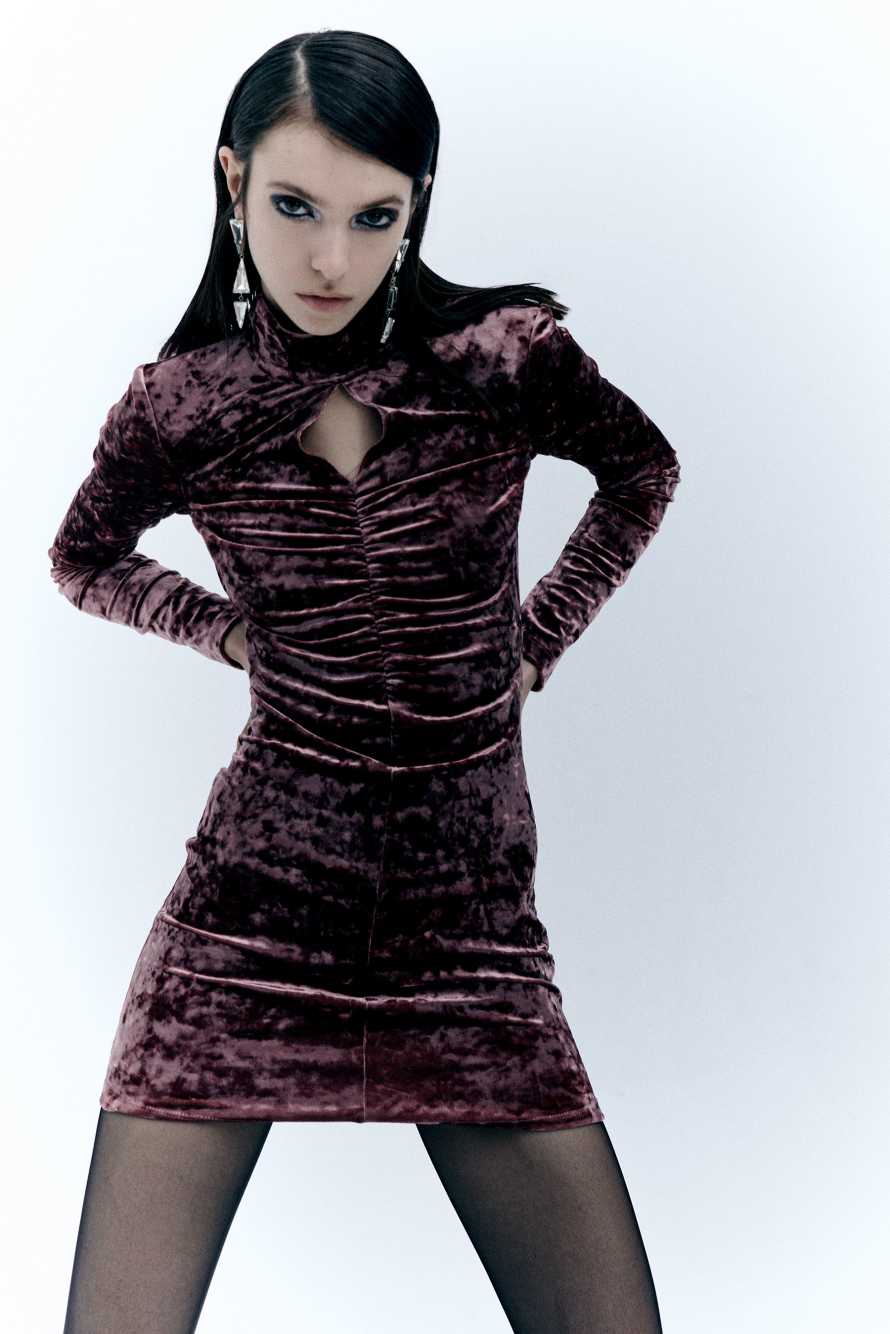 Essential velvet dress, Purple, Patrizia Pepe